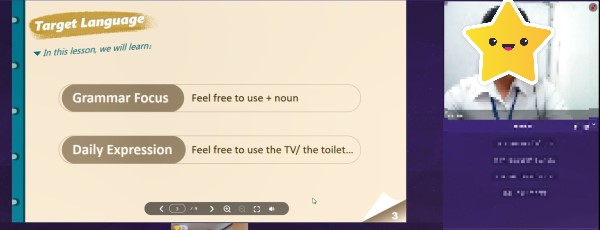 QQEnglishの日常英会話レッスン画面